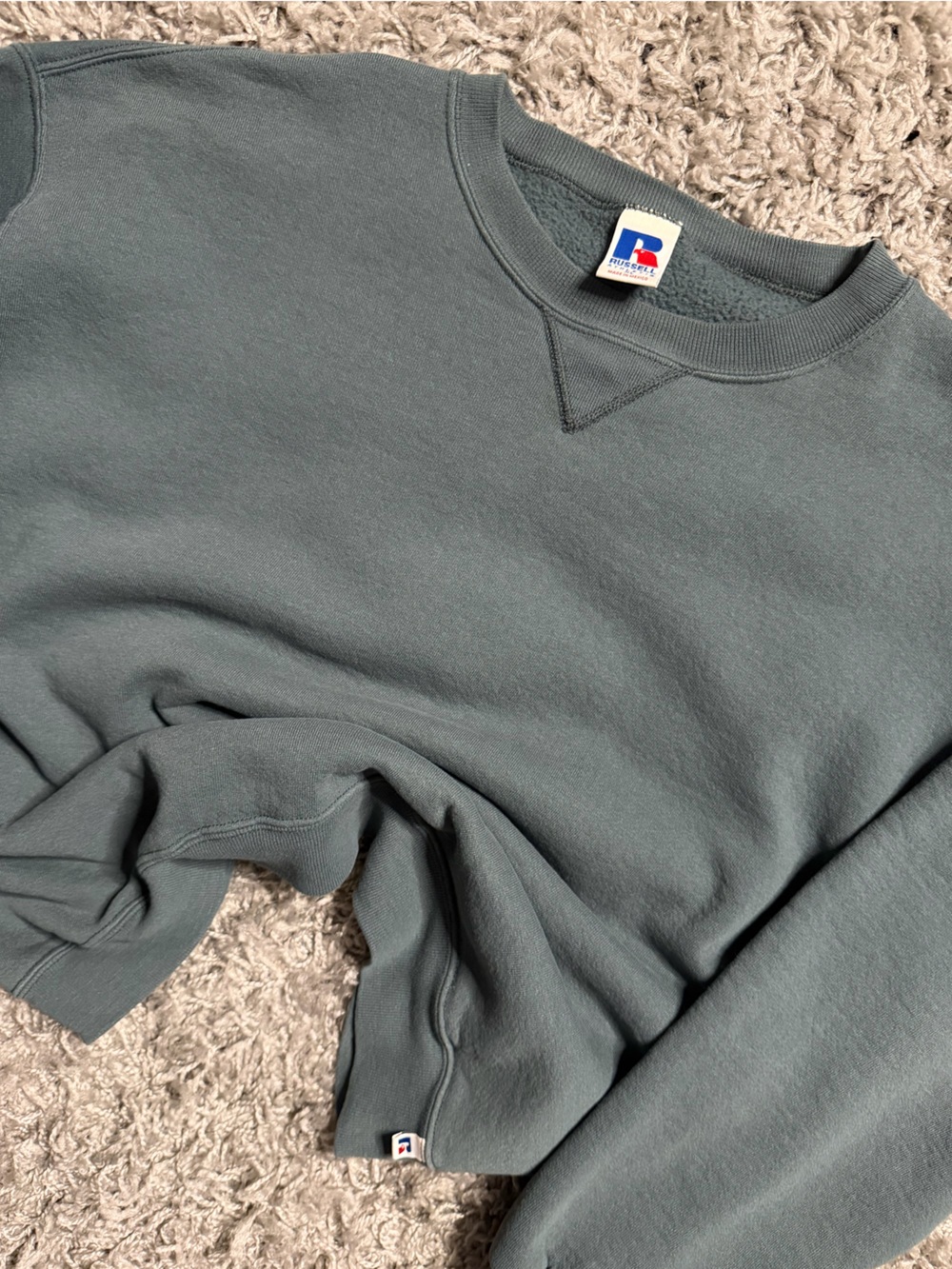 2000s Russell Athletic Green Crewneck